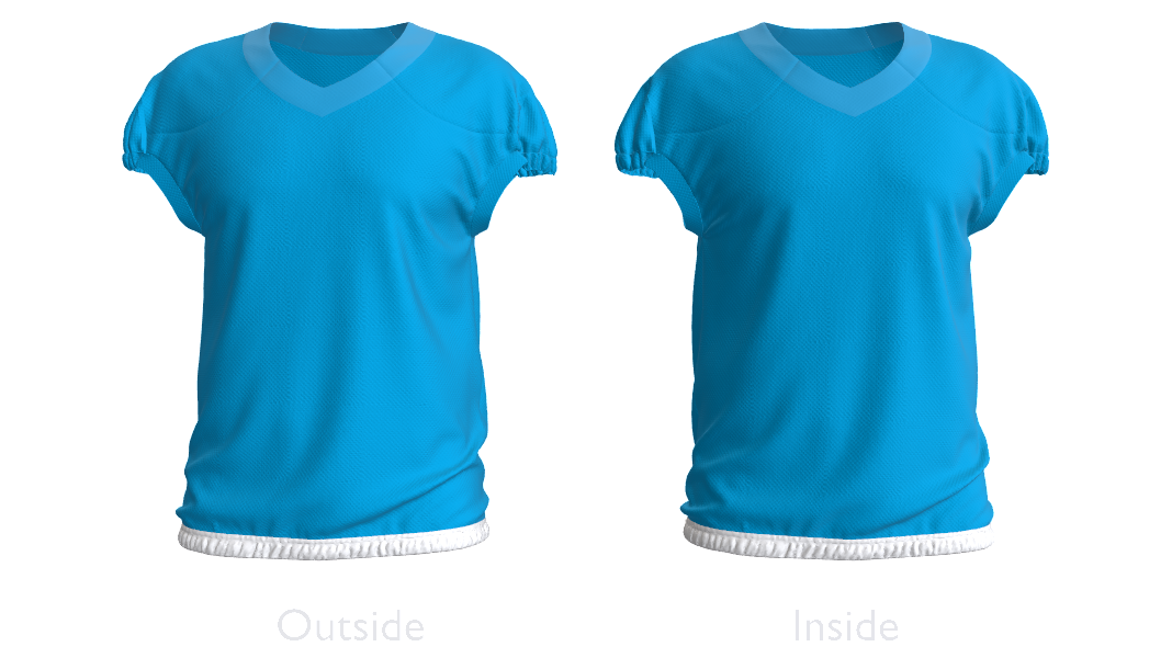 Football 1-Ply Reversible Waist Cut Jersey